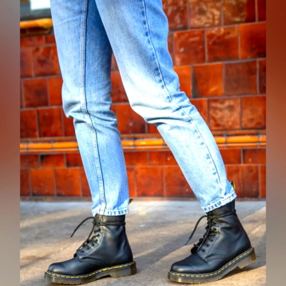 Dr. Martens Black Leather Lace-Up Ankle Boots